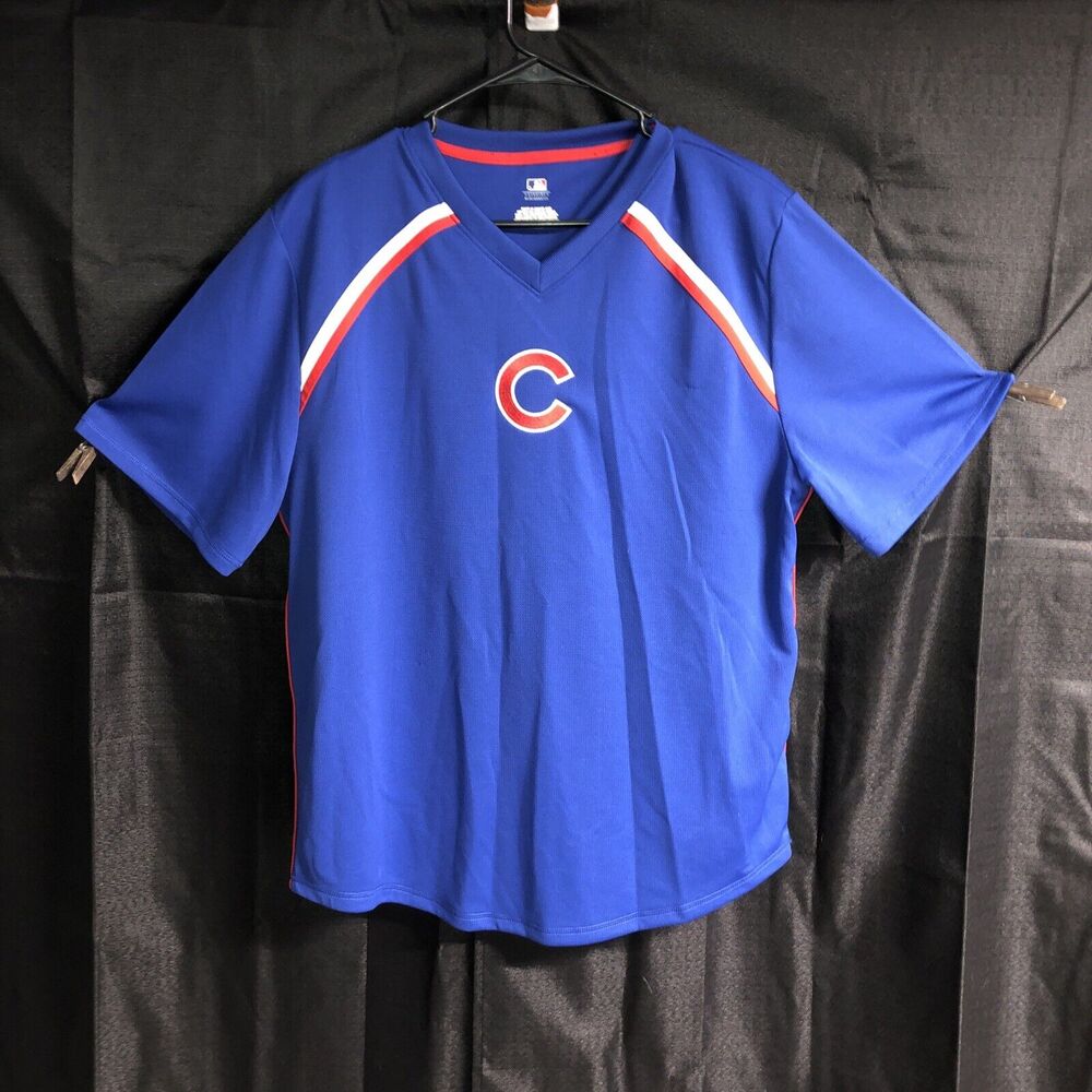 Chicago Cubs Blue & Red Logo T-Shirt Mens Large Genuine Merchandise VF Imagewear
